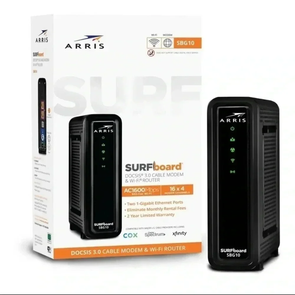 ARRIS SURFboard Cable Modem & Wi-Fi Router - Picture 1 of 6